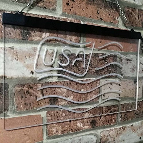 USA Flag LED Light Sign - LED Gift Works