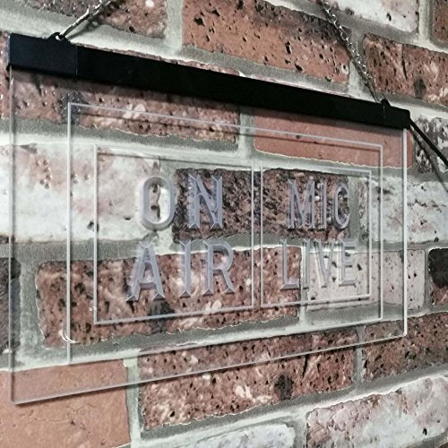 On Air Mic Live LED Light Sign - LED Gift Works