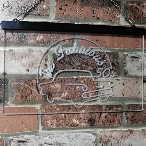 The Fabulous 50s LED Light Sign - Way Up Gifts