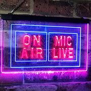 On Air Mic Live LED Light Sign - LED Gift Works
