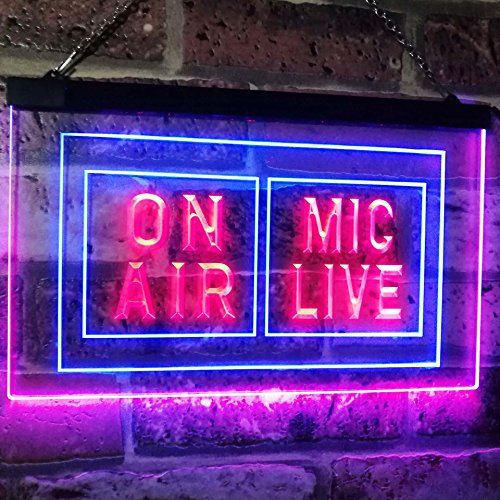 On Air Mic Live LED Light Sign - LED Gift Works