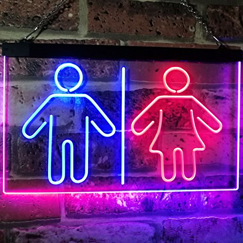 Restrooms LED Light Sign - LED Gift Works