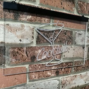 Cocktails LED Light Sign - LED Gift Works