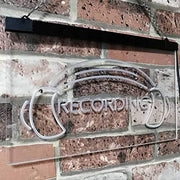 Headphones Recording LED Light Sign - LED Gift Works