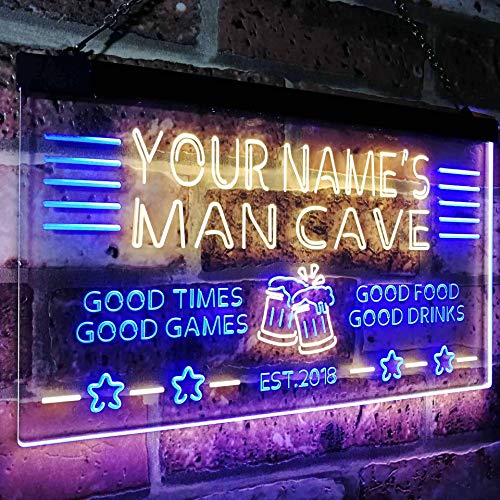 Personalized Beer Mug Cheers Man Cave LED Light Sign - Way Up Gifts