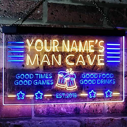 Personalized Beer Mug Cheers Man Cave LED Light Sign - LED Gift Works