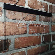 Biting Lip Bite Bleeding Art LED Light Sign - LED Gift Works