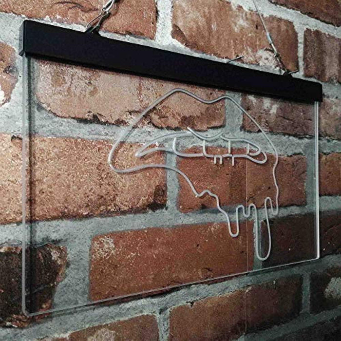 Biting Lip Bite Bleeding Art LED Light Sign - Way Up Gifts