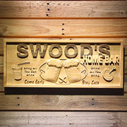 Personalized Home Bar Custom Wood Sign 3D Engraved Wall Plaque - LED Gift Works