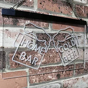 Home Bar Cold Beer Cheers LED Light Sign - LED Gift Works