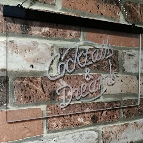Cocktails & Dreams LED Light Sign - LED Gift Works