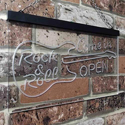 Come in Open Guitar Rock & Roll LED Light Sign - Way Up Gifts