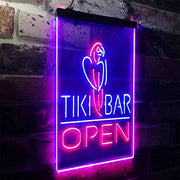 Parrot Tiki Bar Open LED Light Sign - LED Gift Works