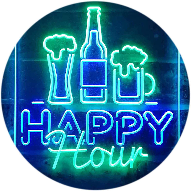 Happy Hour LED Light Sign - LED Gift Works