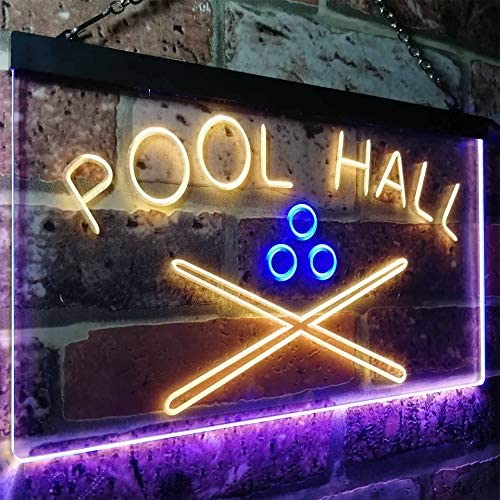 Billiards Pool Hall LED Light Sign - Way Up Gifts