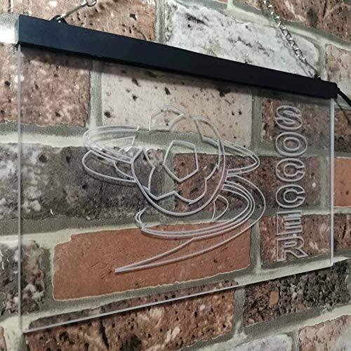 Kids Room Decor Soccer LED Light Sign - Way Up Gifts