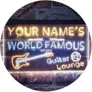 Personalized Guitar Lounge Music Room Studio LED Light Sign - LED Gift Works