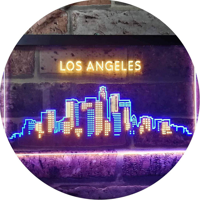 Los Angeles City Skyline LED Light Sign - Way Up Gifts