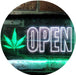 Open Medical Marijuana Leaf LED Light Sign - Way Up Gifts