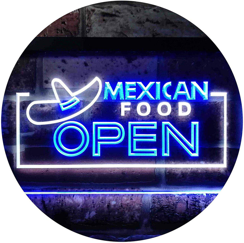 Restaurant Mexican Food Open LED Light Sign - LED Gift Works