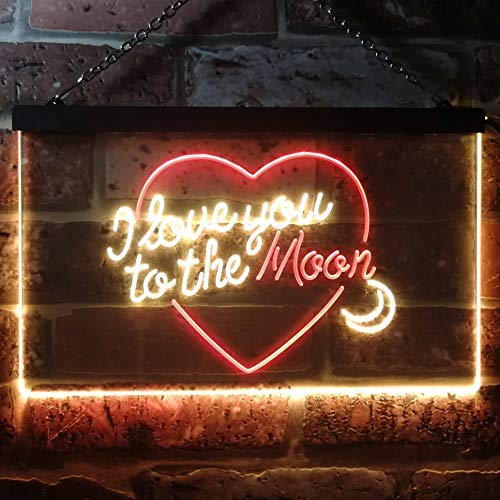 I Love You to The Moon LED Light Sign - Way Up Gifts