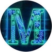 Family Name Letter M Initial Monogram LED Light Sign - LED Gift Works