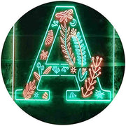 Family Name Letter A Monogram Initial LED Light Sign - LED Gift Works