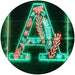 Family Name Letter A Monogram Initial LED Light Sign - Way Up Gifts