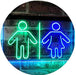 Men Women Bathroom Restroom LED Light Sign - Way Up Gifts