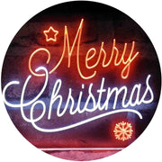 Merry Christmas Snowflakes LED Light Sign - LED Gift Works