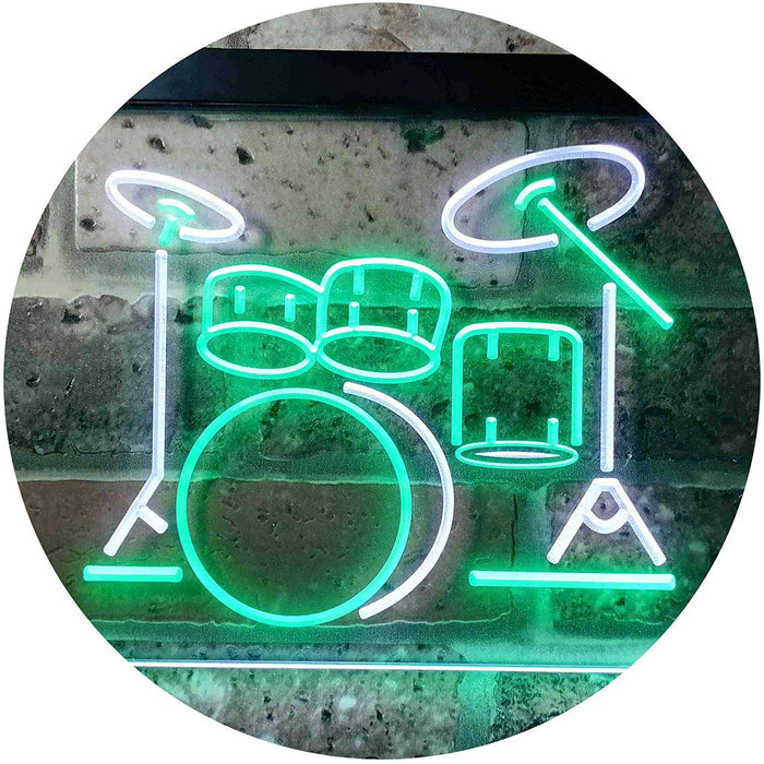 Drum Set Music Instruments LED Light Sign - Way Up Gifts