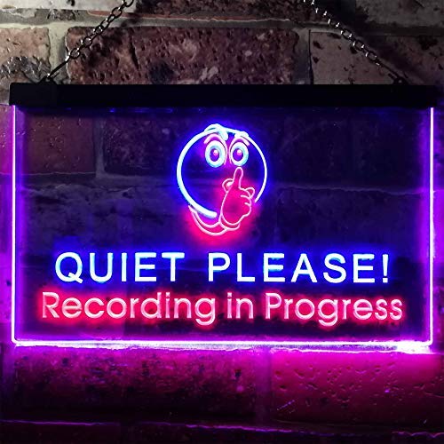 On Air Quiet Please Recording in Progress LED Light Sign - Way Up Gifts