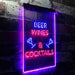 Beer Wine Cocktails LED Light Sign - Way Up Gifts