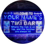 Personalized Tiki Bar LED Light Sign - LED Gift Works