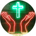 Christianity Hands Cross LED Light Sign - Way Up Gifts