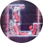 Family Name Letter L Monogram Initial LED Light Sign - LED Gift Works