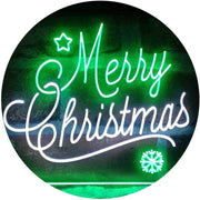 Merry Christmas Snowflakes LED Light Sign - LED Gift Works