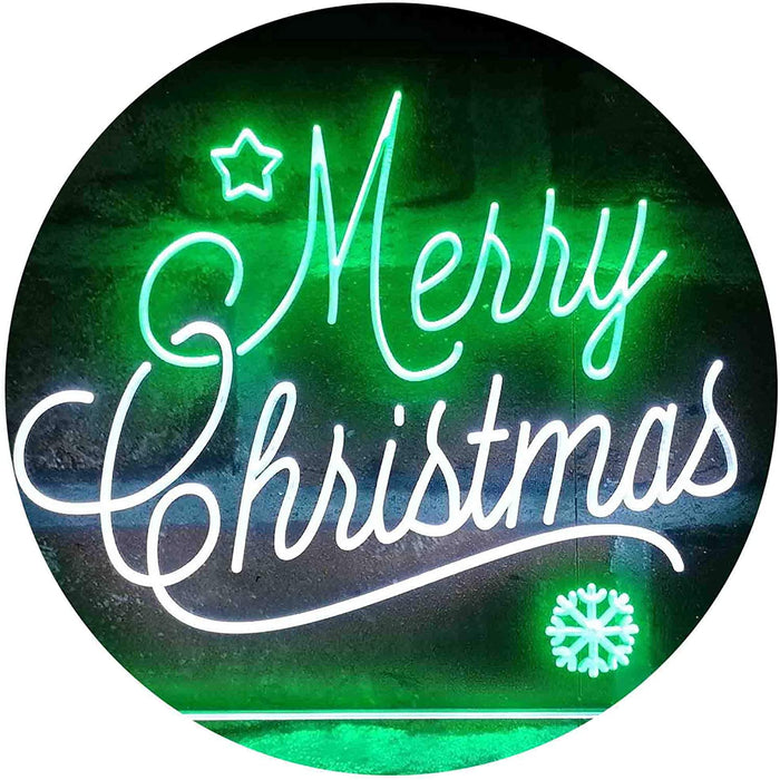 Merry Christmas Snowflakes LED Light Sign - Way Up Gifts