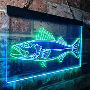 Walleye Fish Fishing Bait Store LED Light Sign - LED Gift Works