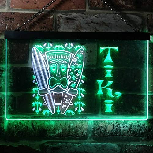 Surf Mask Man Tiki Bar LED Light Sign - Way Up Gifts
