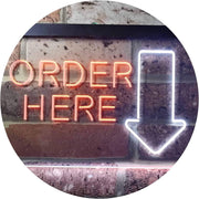 Arrow Order Here LED Light Sign - LED Gift Works
