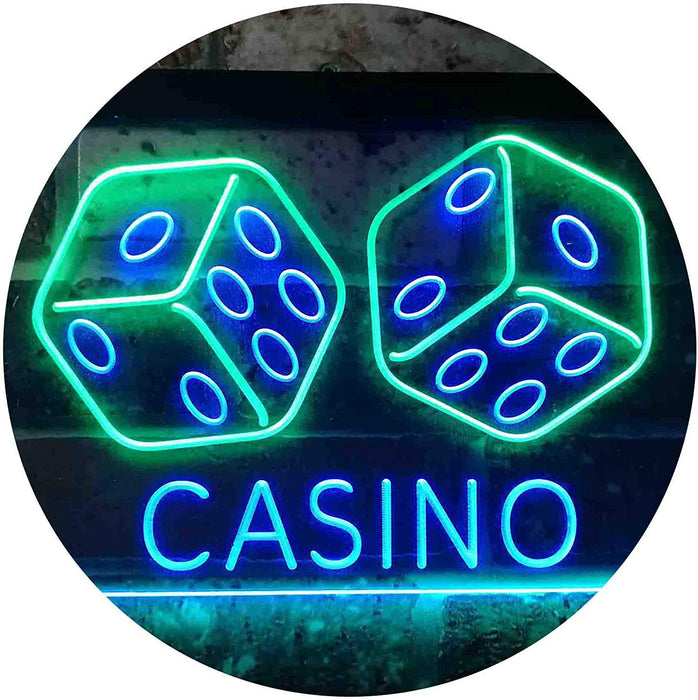 Dice Casino LED Light Sign - Way Up Gifts