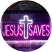 Cross Jesus Saves LED Light Sign - Way Up Gifts