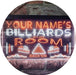 Personalized Pool Billiards Room LED Light Sign - Way Up Gifts