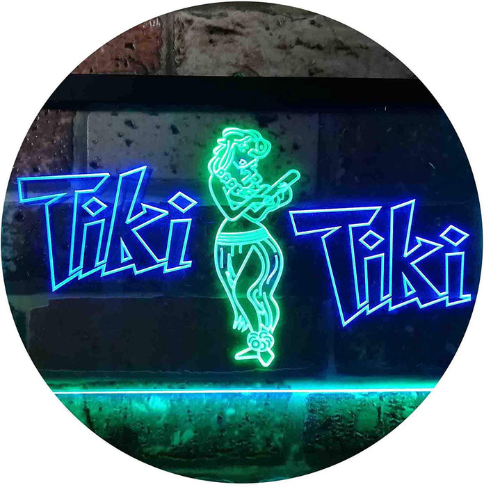 Hula Dancer Tiki Tiki Bar LED Light Sign - Way Up Gifts