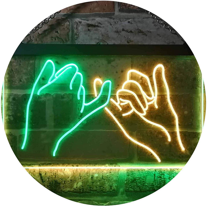 Pinky Swear Promise Cute Room Decor LED Light Sign - LED Gift Works