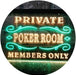 Private Poker Room Members Only LED Light Sign - Way Up Gifts