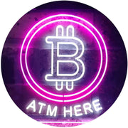 Bitcoin ATM Here LED Light Sign - LED Gift Works