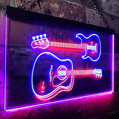 Guitars Music Instruments LED Light Sign - Way Up Gifts