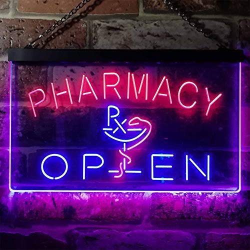 RX Pharmacy Open LED Light Sign - Way Up Gifts